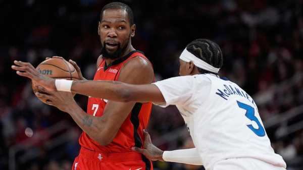 尼克斯108106逆转险胜火箭，唐斯25+7，杜兰特空砍30分