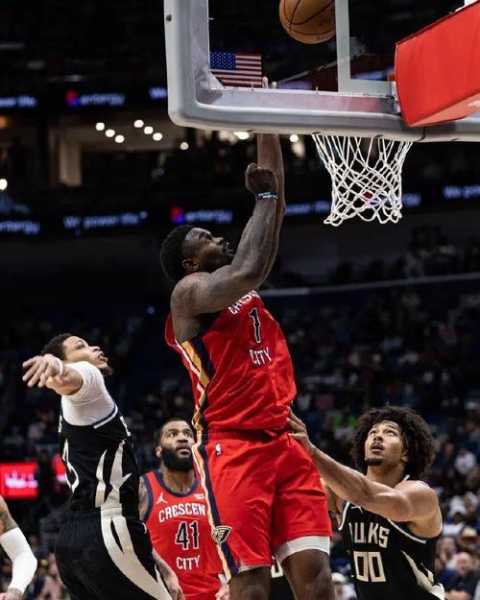 雄鹿139118大胜鹈鹕，托马斯27分，锡安空砍32分